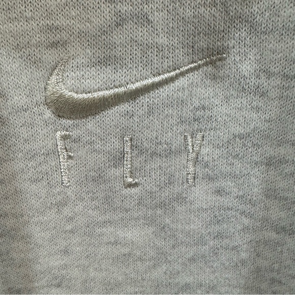 Nike Standard Issue Cropped Hoodie Gray FLY Dri-Fit Boxy Sweatshirt M - Picture 7 of 11